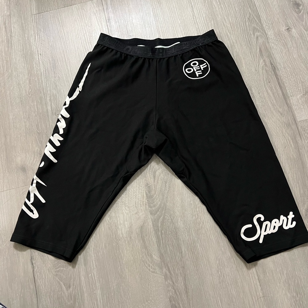 OFF-WHITE "LOGO-PRINTED" BIKE SHORTS (RARE!)